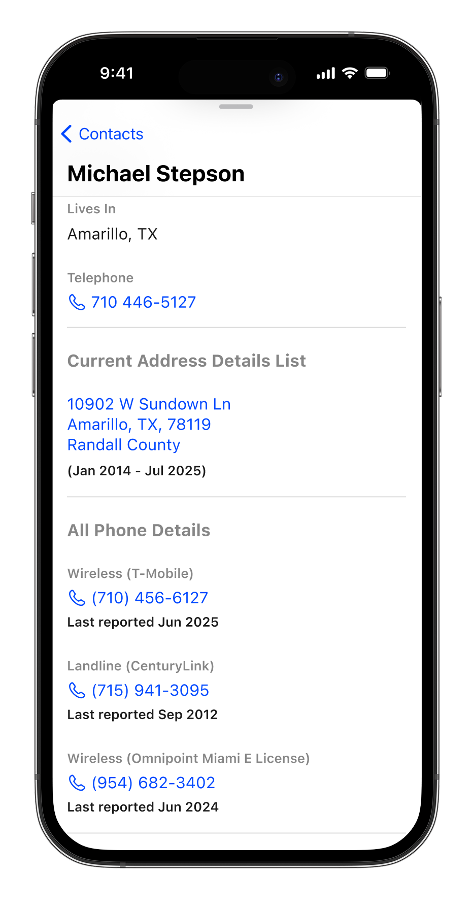 Owner lookup details